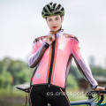 Chaqueta de ciclismo impermeable para mujeres recaer en bicicleta